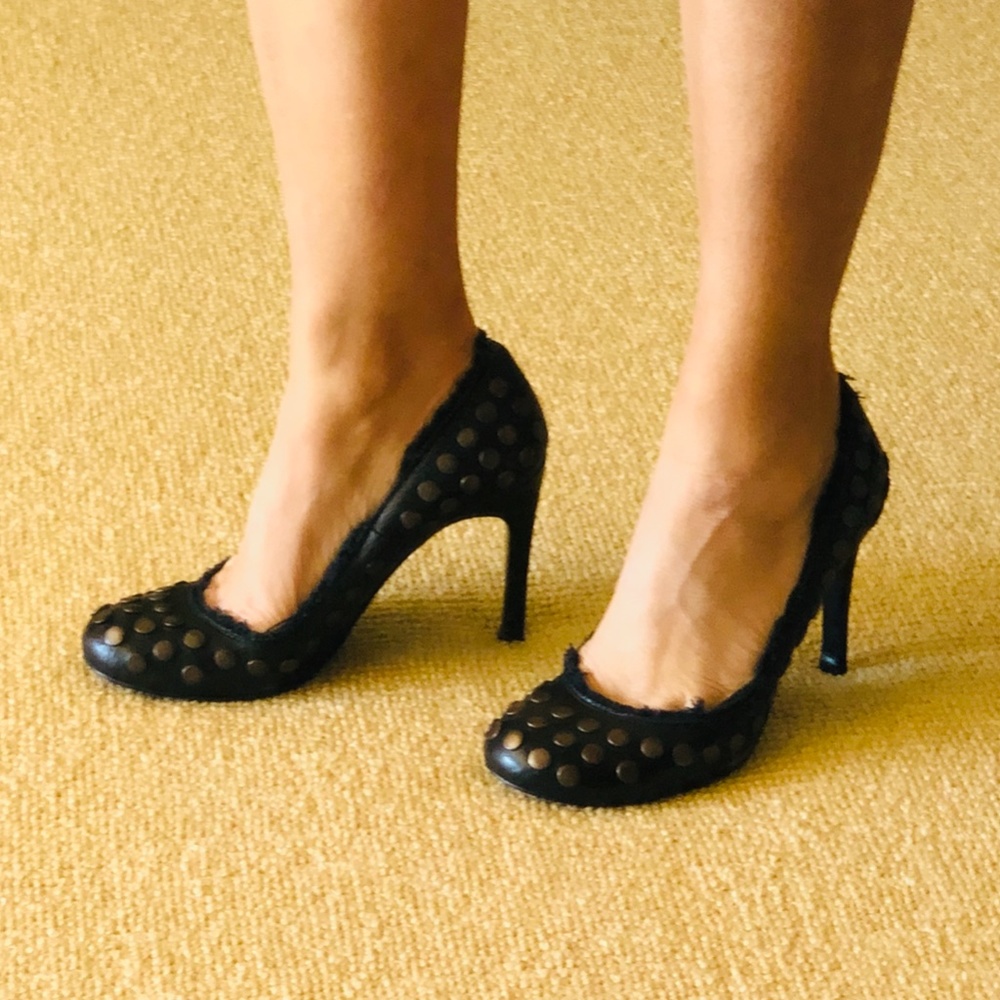 Pedro Garcia re/edition Exclusive black stud heels